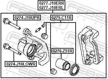 Étrier de frein FEBEST ref. 0277-J10ERL