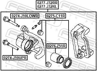 Étrier de frein FEBEST ref. 0277-J32RR
