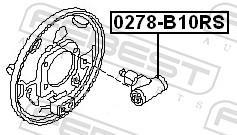 Bombín de freno de rueda FEBEST ref. 0278-B10RS
