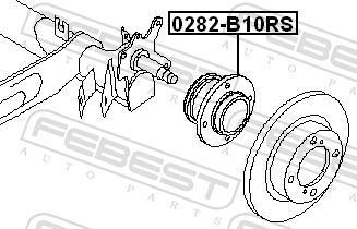 Cubo de rueda FEBEST ref. 0282-B10RS