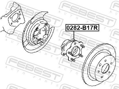Moyeu de roue (Roulement de roue) FEBEST 0282-B17R