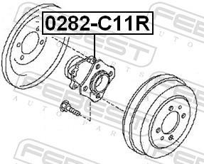 Moyeu de roue (Roulement de roue) FEBEST 0282-C11R