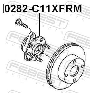 Moyeu de roue (Roulement de roue) FEBEST 0282-C11XFRM