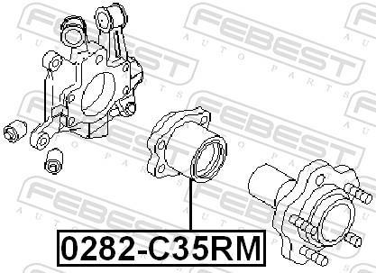Moyeu de roue (Roulement de roue) FEBEST 0282-C35RM