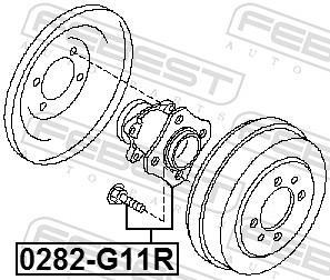 Moyeu de roue (Roulement de roue) FEBEST 0282-G11R