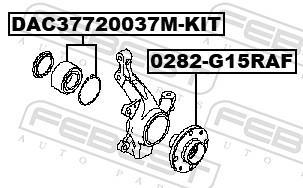 Moyeu de roue (Roulement de roue) FEBEST ref. 0282-G15RAF