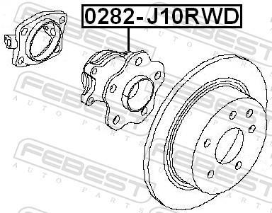 Cubo de roda FEBEST ref. 0282-J10RWD