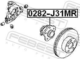 Moyeu de roue (Roulement de roue) FEBEST 0282-J31MR