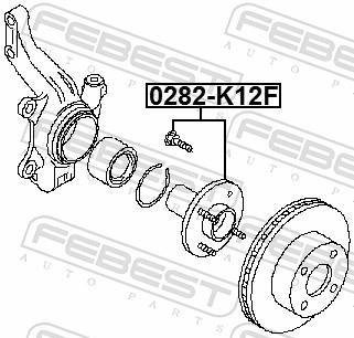 Moyeu de roue (Roulement de roue) FEBEST ref. 0282-K12F