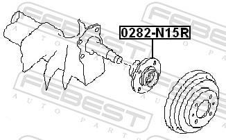 Moyeu de roue (Roulement de roue) FEBEST 0282-N15R