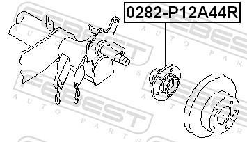 Moyeu de roue (Roulement de roue) FEBEST 0282-P12A44R