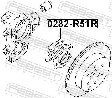 Moyeu de roue (Roulement de roue) FEBEST 0282-R51R