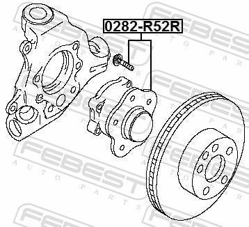 Moyeu de roue (Roulement de roue) FEBEST 0282-R52R