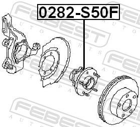 Moyeu de roue (Roulement de roue) FEBEST ref. 0282-S50F