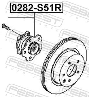 Cubo de roda FEBEST ref. 0282-S51R