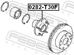 Moyeu de roue (Roulement de roue) FEBEST ref. 0282-T30F