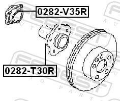 Moyeu de roue (Roulement de roue) FEBEST 0282-V35R