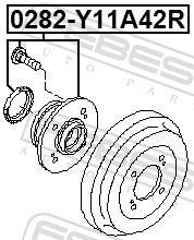 Moyeu de roue (Roulement de roue) FEBEST 0282-Y11A42R