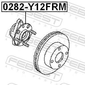 Moyeu de roue (Roulement de roue) FEBEST 0282-Y12FRM