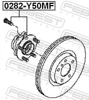 Moyeu de roue (Roulement de roue) FEBEST ref. 0282-Y50MF