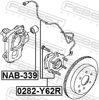 Moyeu de roue (Roulement de roue) FEBEST 0282-Y62R