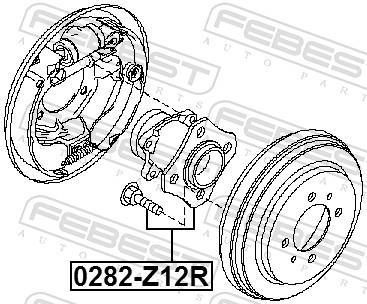 Moyeu de roue (Roulement de roue) FEBEST 0282-Z12R