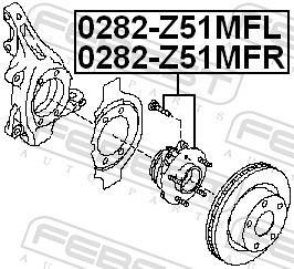Moyeu de roue (Roulement de roue) FEBEST ref. 0282-Z51MFR