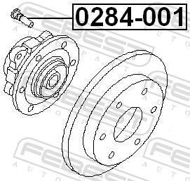 Boulon de roue FEBEST ref. 0284-001