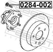 Boulon de roue FEBEST ref. 0284-002
