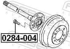 Tornillo de rueda FEBEST 0284-004