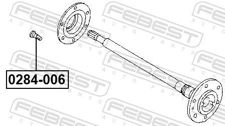 Tornillo de rueda FEBEST ref. 0284-006