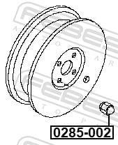 Écrou de roue FEBEST ref. 0285-002