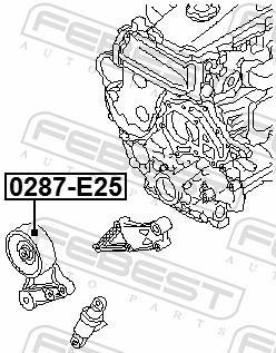 Galet tendeur de courroie d'accessoire FEBEST ref. 0287-E25