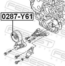 Rolo tensor da correia trapezoidal estriada FEBEST ref. 0287-Y61