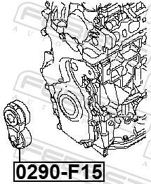 Tensor de correia trapezoidal estriada FEBEST ref. 0290-F15