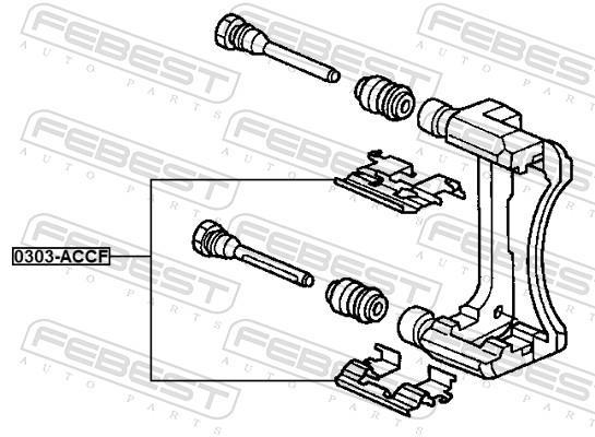 Kit acessórios de pastilhas de travão FEBEST ref. 0303-ACCF