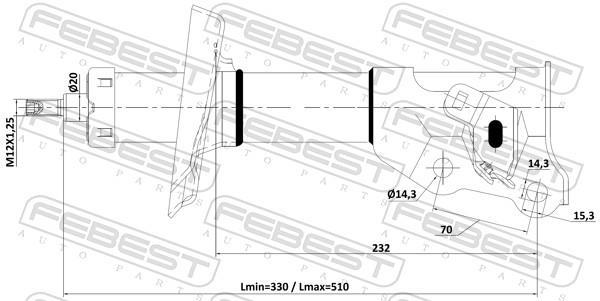 Amortisseur FEBEST ref. 03110-001FL