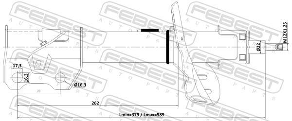 Amortisseur FEBEST ref. 03110-002FL