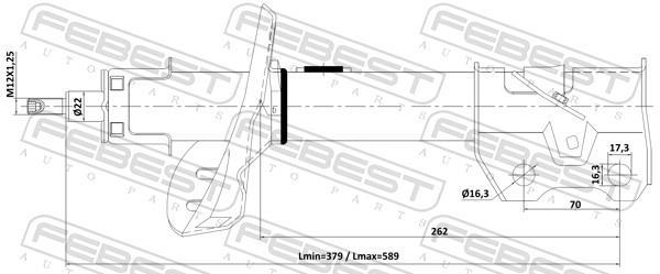 Amortisseur FEBEST ref. 03110-002FR
