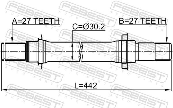 Cardan FEBEST ref. 0312-CL7ATRH