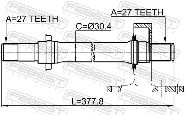 Cardan FEBEST ref. 0312-CRVATRH