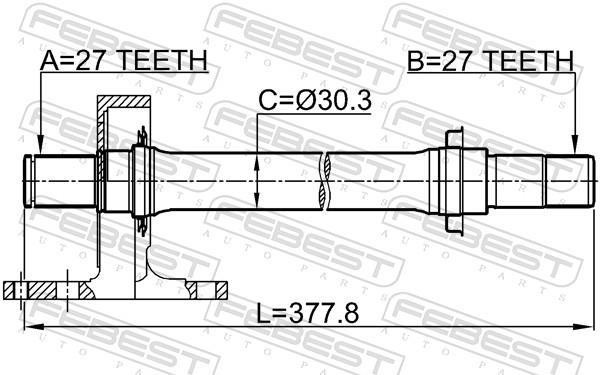 Cardan FEBEST 0312-CRVMTRH