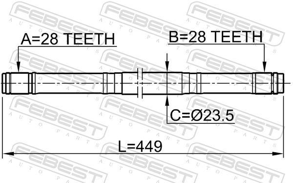 Cardan FEBEST ref. 0312-EK3RH