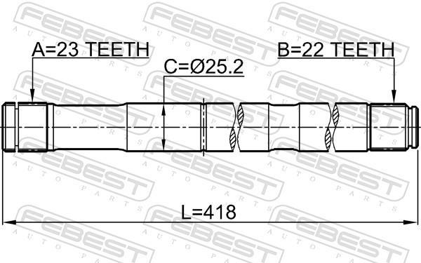Cardan FEBEST 0312-ESATRH