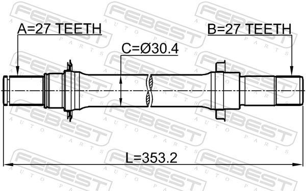 Cardan FEBEST ref. 0312-HRVMTLH