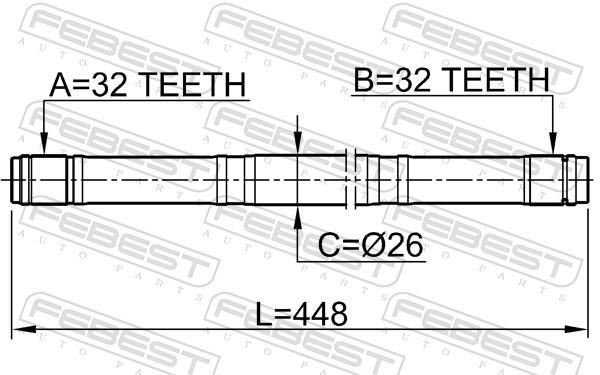 Cardan FEBEST 0312-RD1RH
