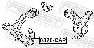 Rotule de suspension (Rotule de pivot) FEBEST ref. 0320-CAP