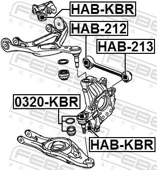 Rotule de suspension (Rotule de pivot) FEBEST 0320-KBR