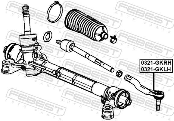Rotule de direction FEBEST ref. 0321-GKRH