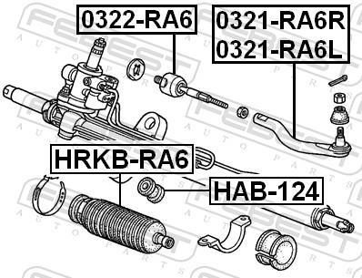 Rotule de direction FEBEST 0321-RA6R